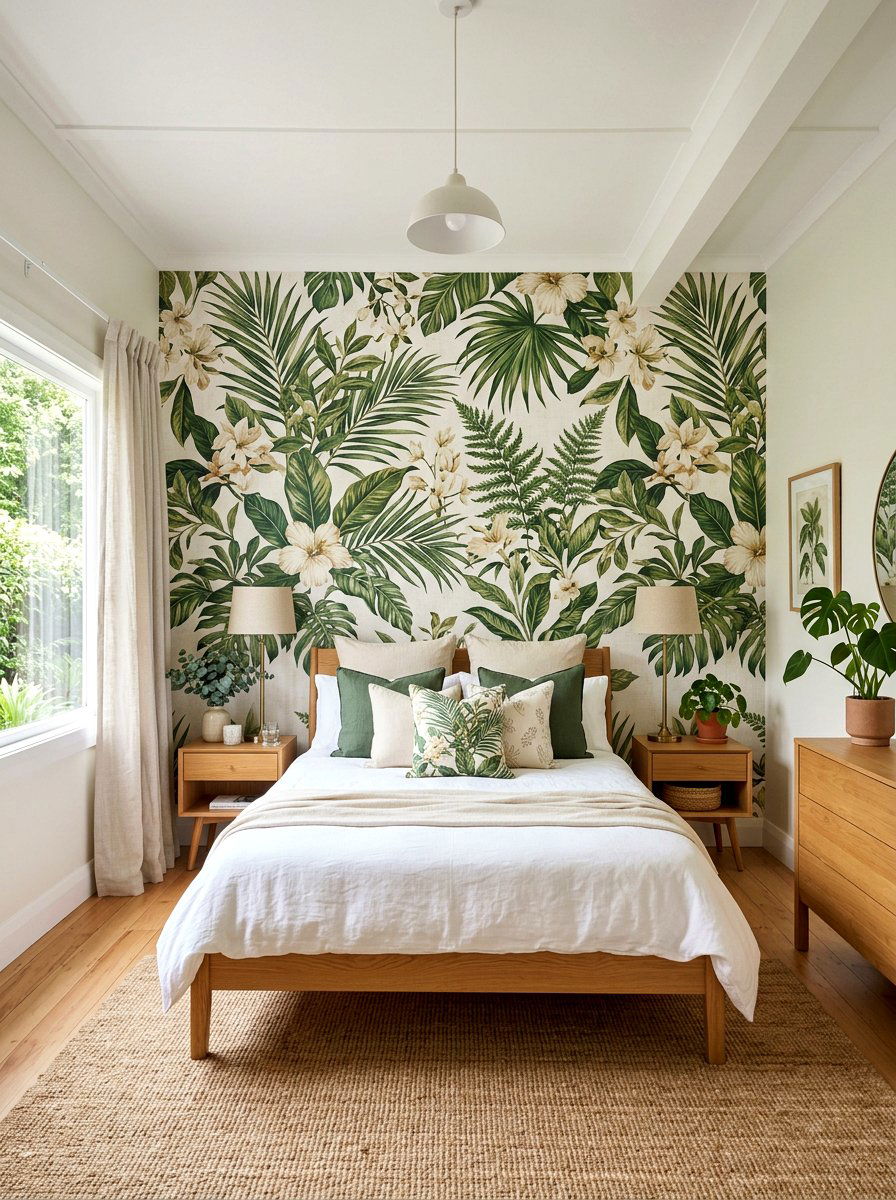 Guest Bedroom Wallpaper Feature - 30 guest bedroom ideas