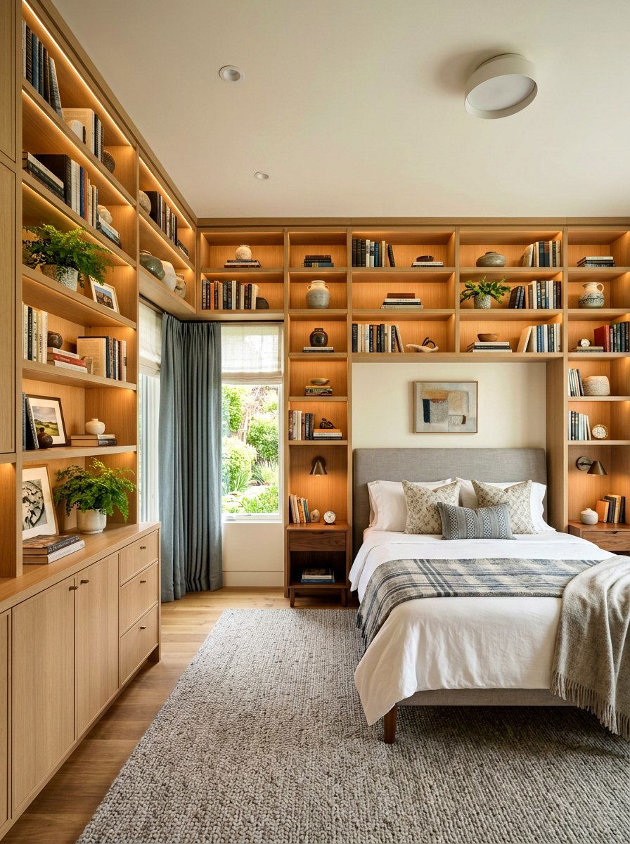 Guest Bedroom With Built In Shelving - 30 guest bedroom ideas