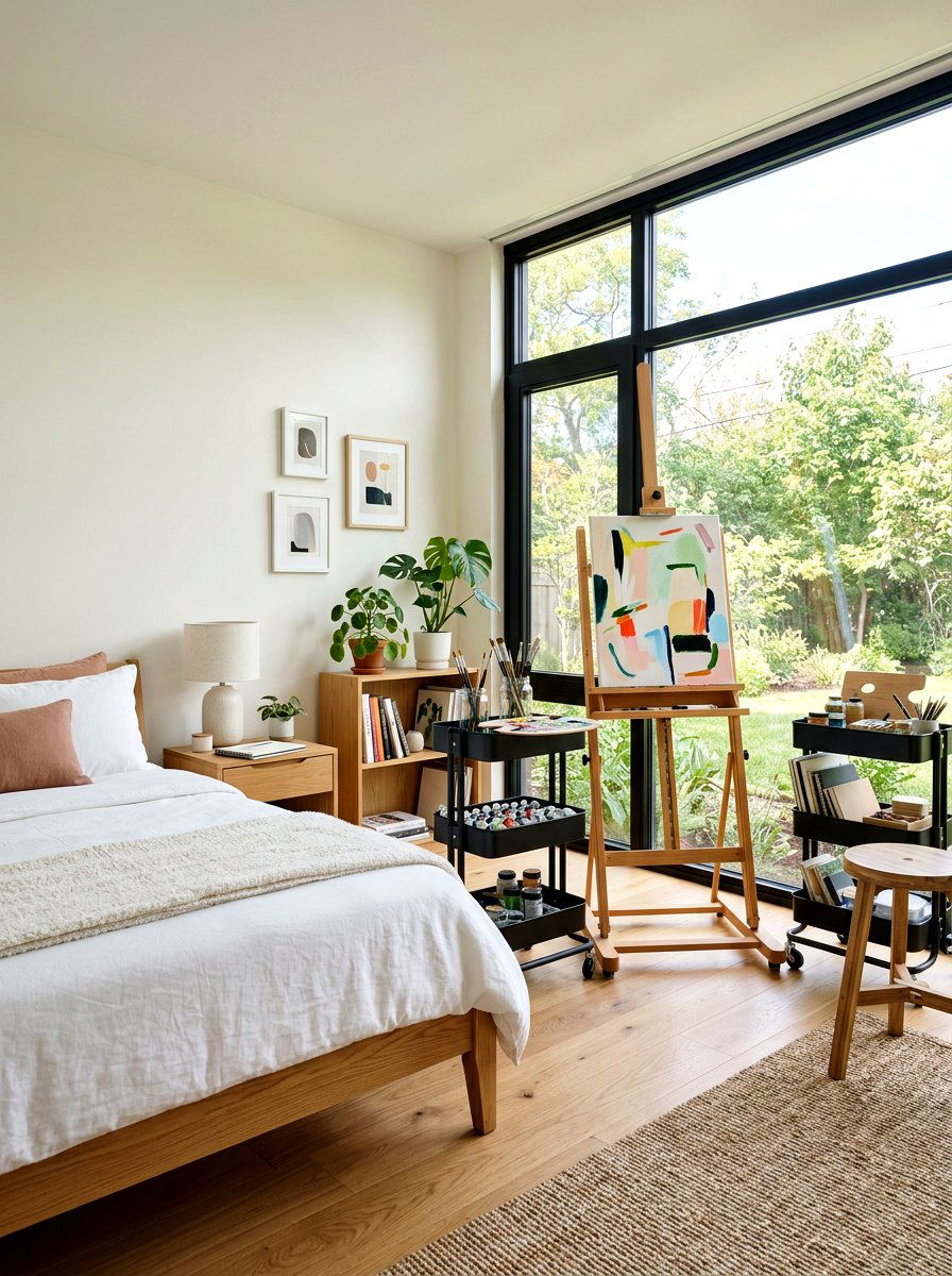 Guest Room Art Studio - 30 dual purpose guest room ideas