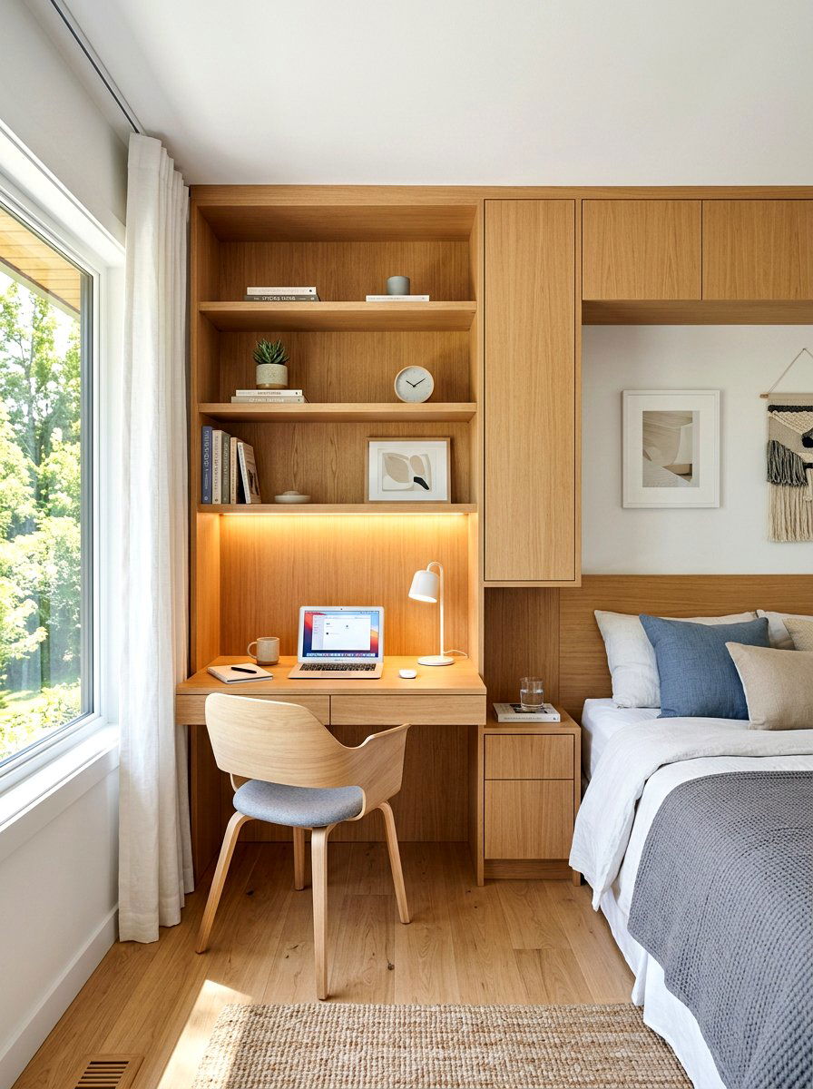 Guest Room Built In Desk - 30 dual purpose guest room ideas