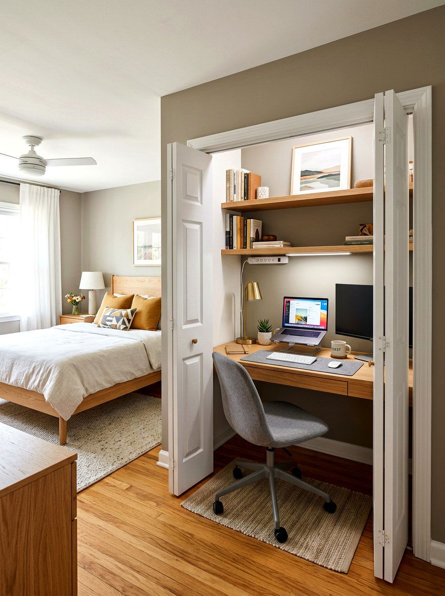 Guest Room Closet Office - 30 cloffice ideas