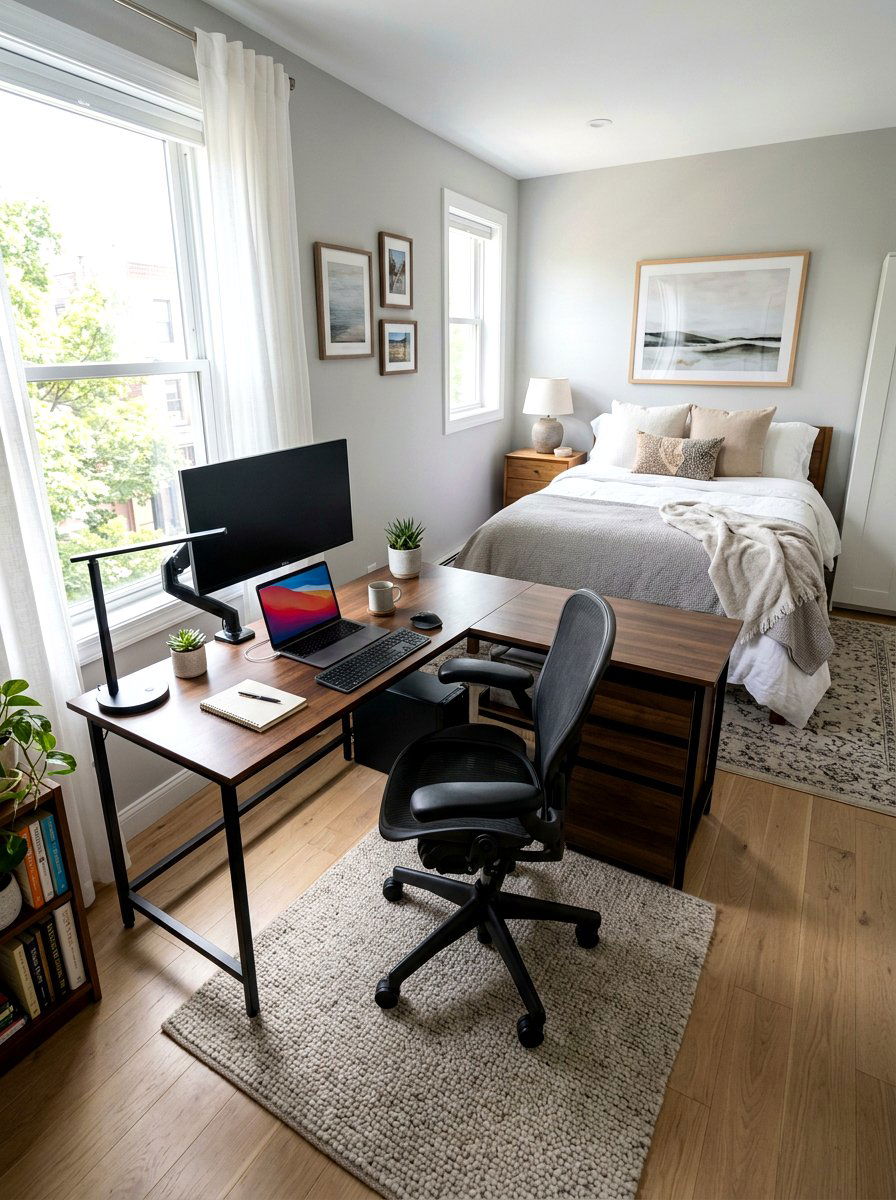 Guest Room Corner Desk - 30 dual purpose guest room ideas