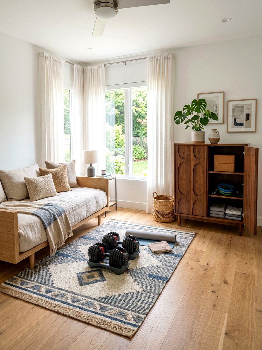 Guest Room Gym - 30 small home gym ideas