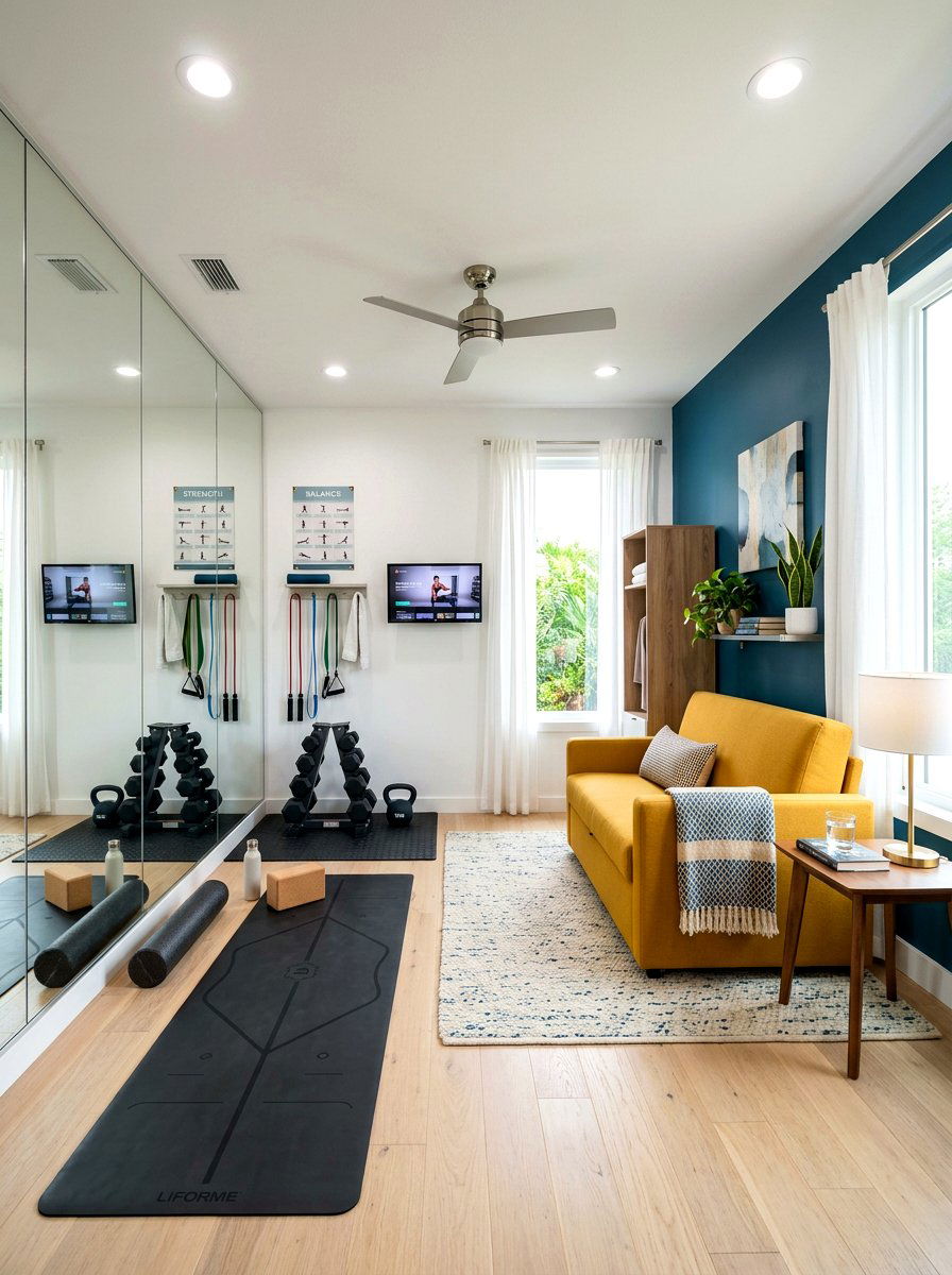 Guest Room Gym Combo - 30 spare bedroom ideas