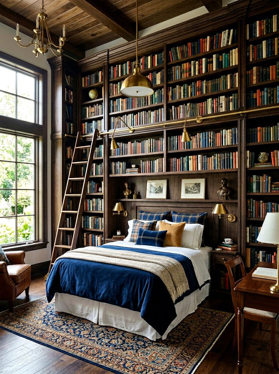 Guest Room Library Shelving - 30 dual purpose guest room ideas