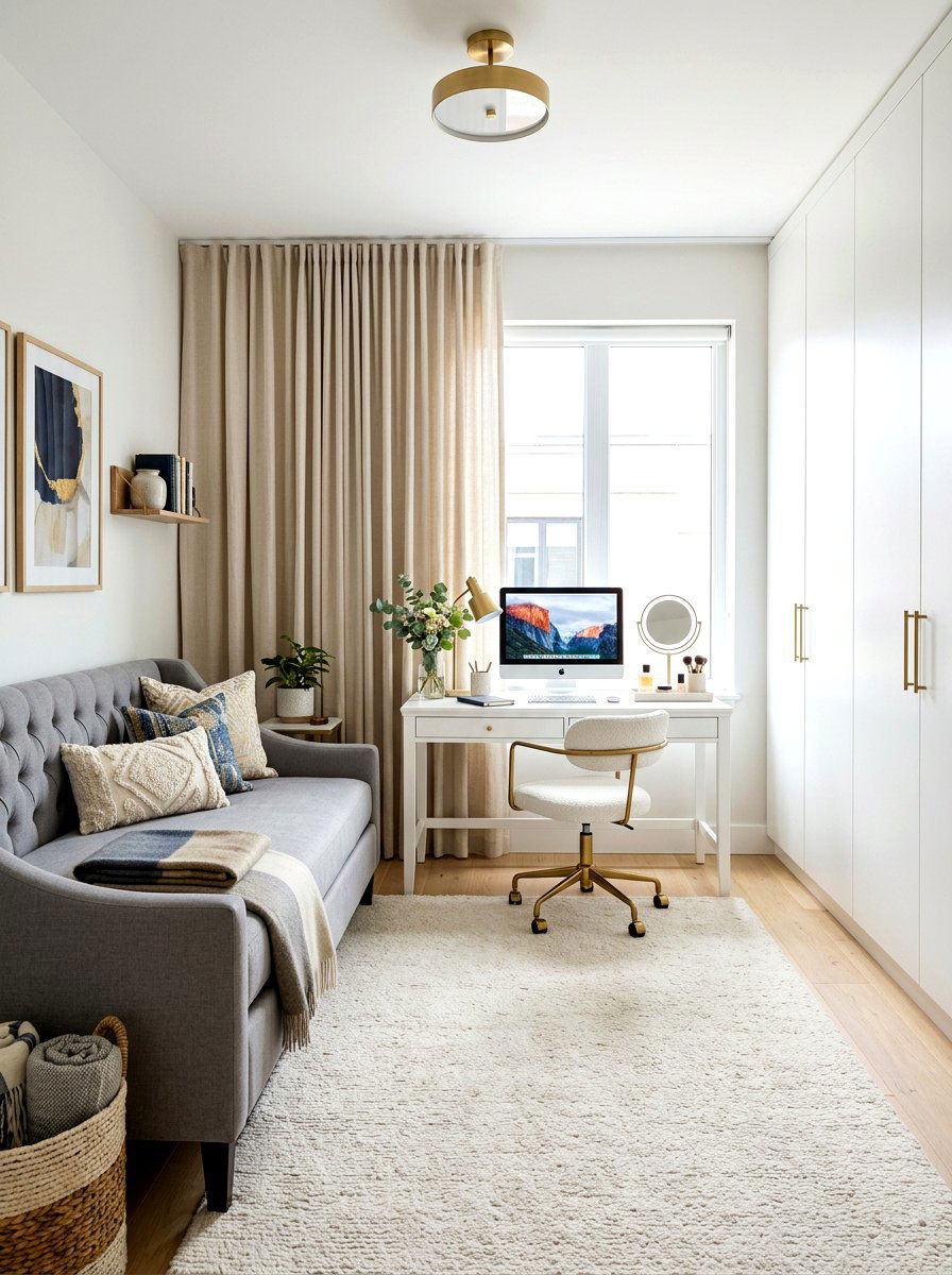 Guest Room Office - 30 work from home office ideas