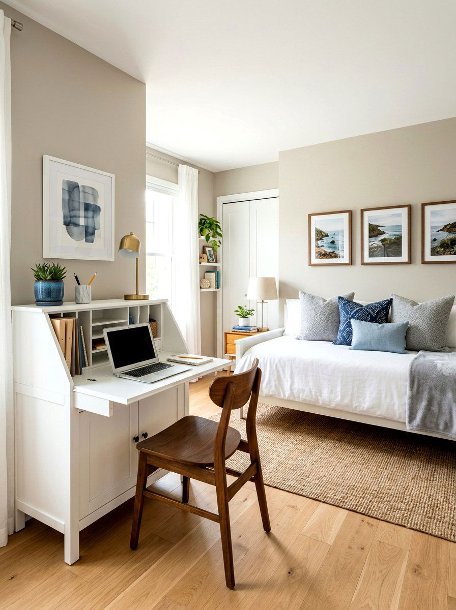 Guest Room Office - 30 Pinterest home office ideas
