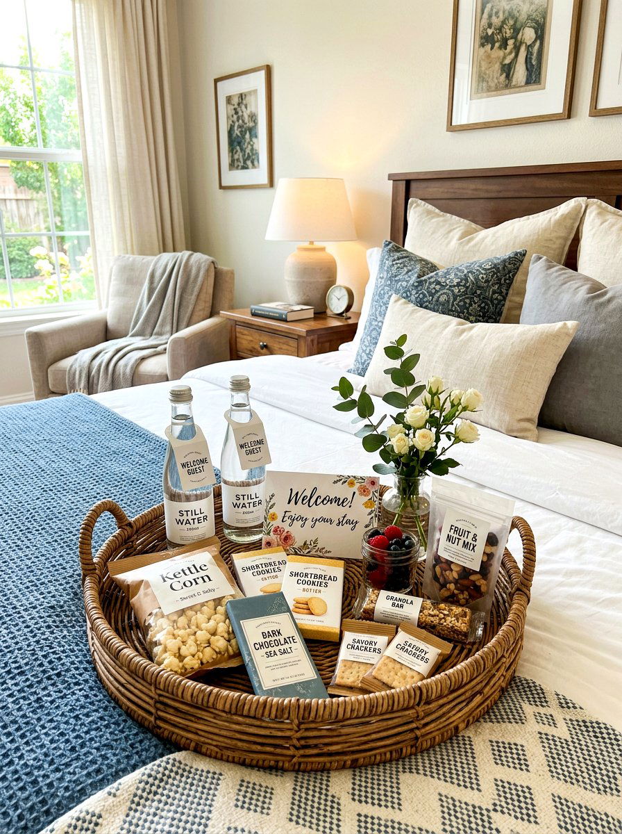 Guest Room Snack Basket - 30 snack station ideas