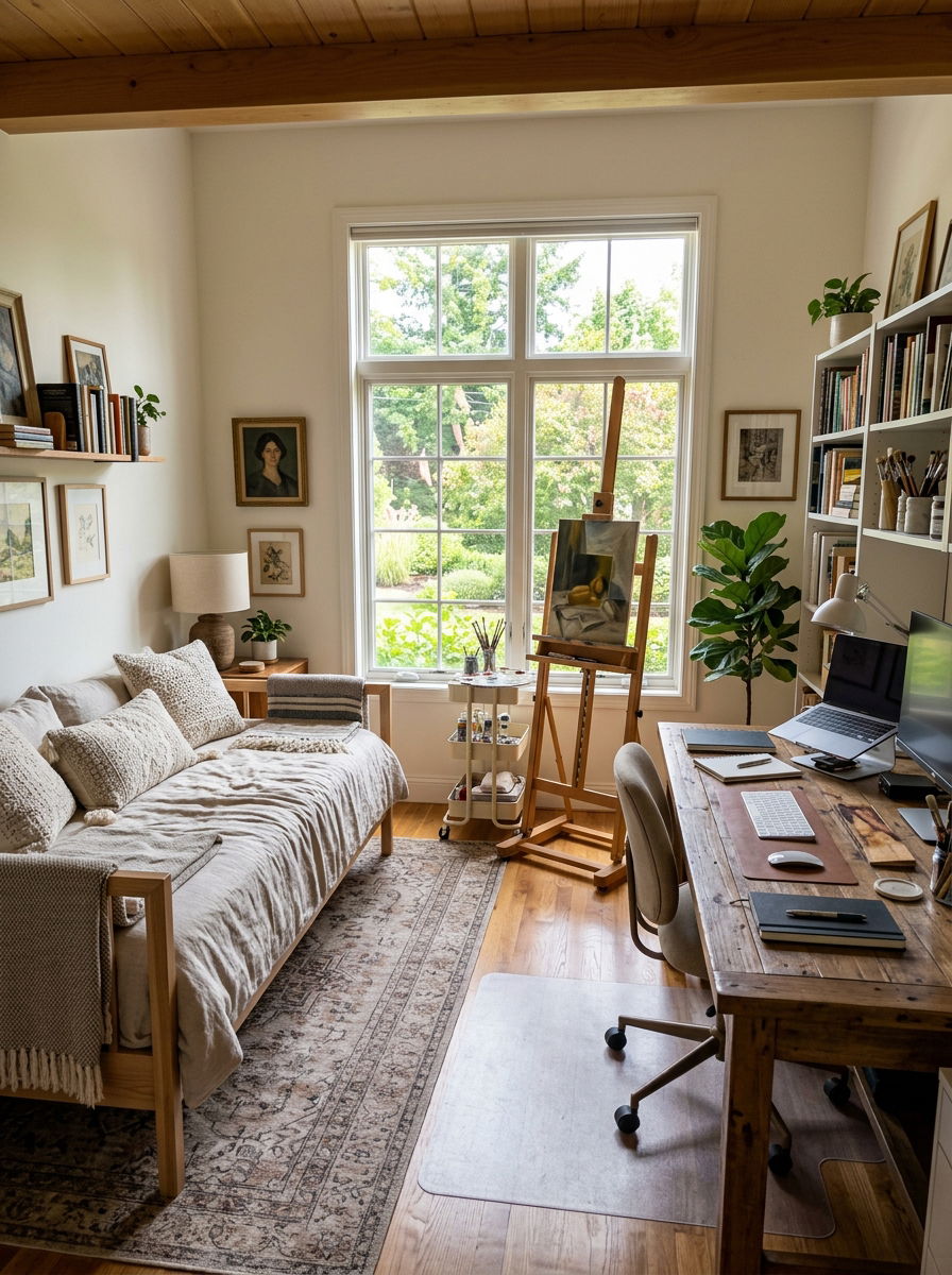 Guest Room Studio - 30 painting studio ideas