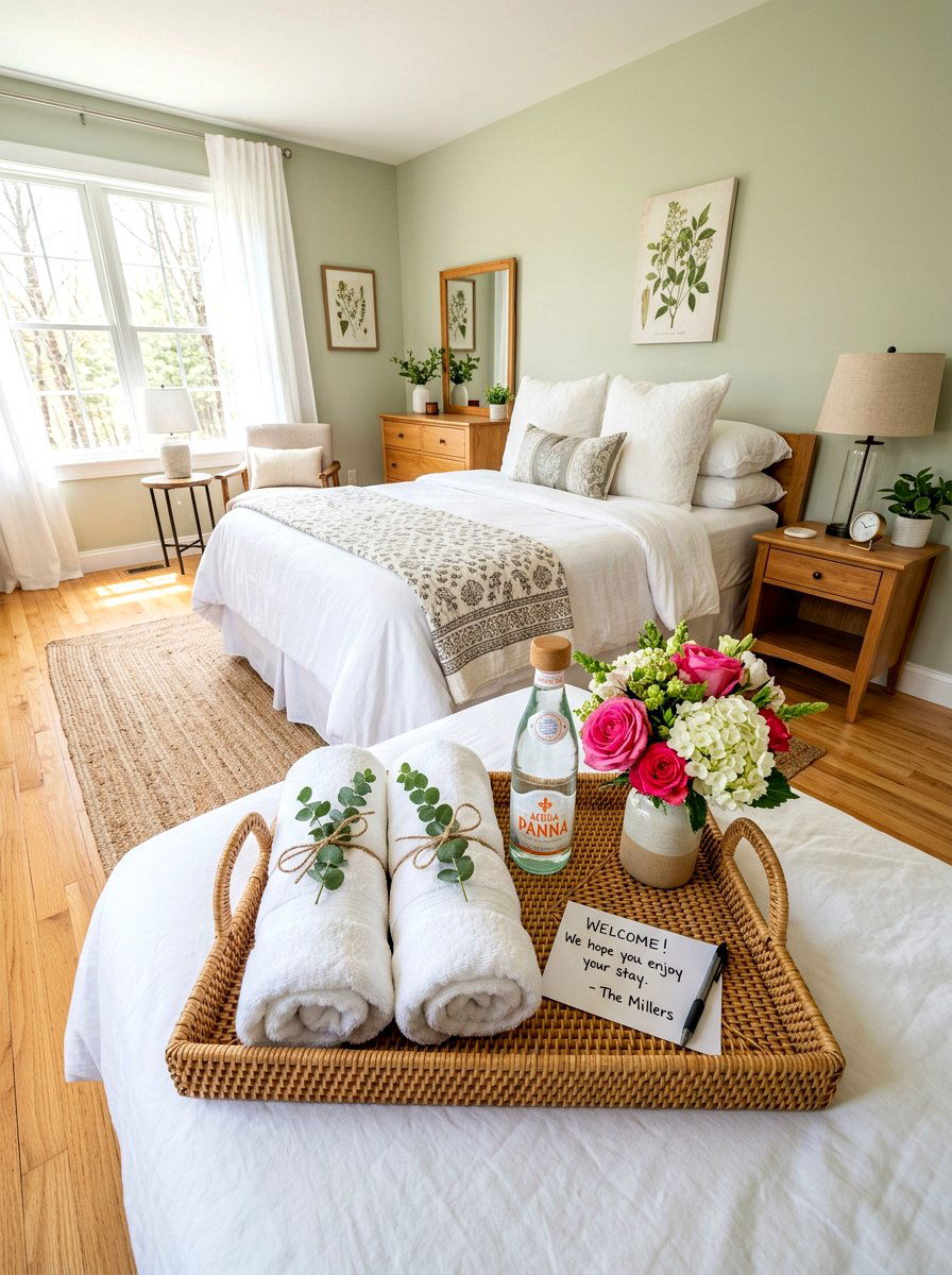 Guest Room Welcome Tray - 30 decorative tray ideas