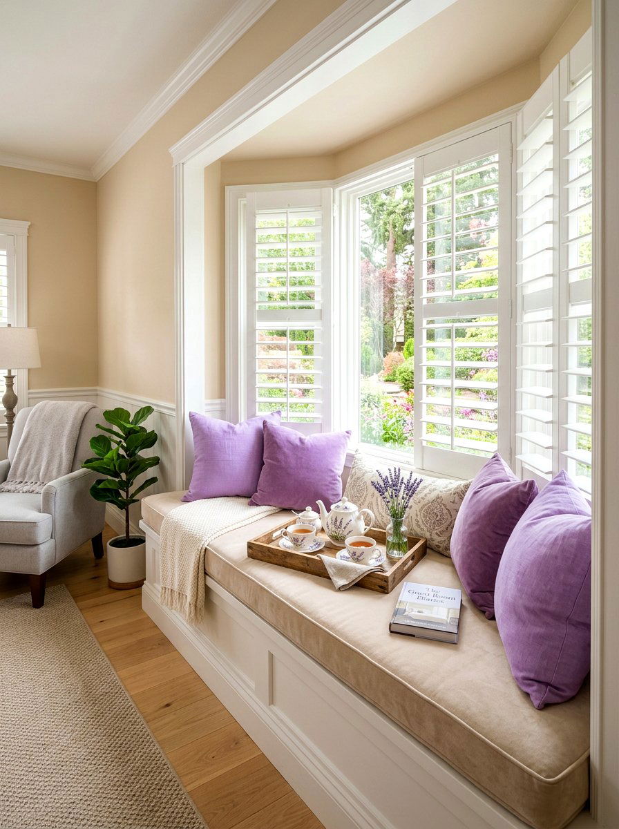 Guest Room Window Seat - 30 bay window seating ideas