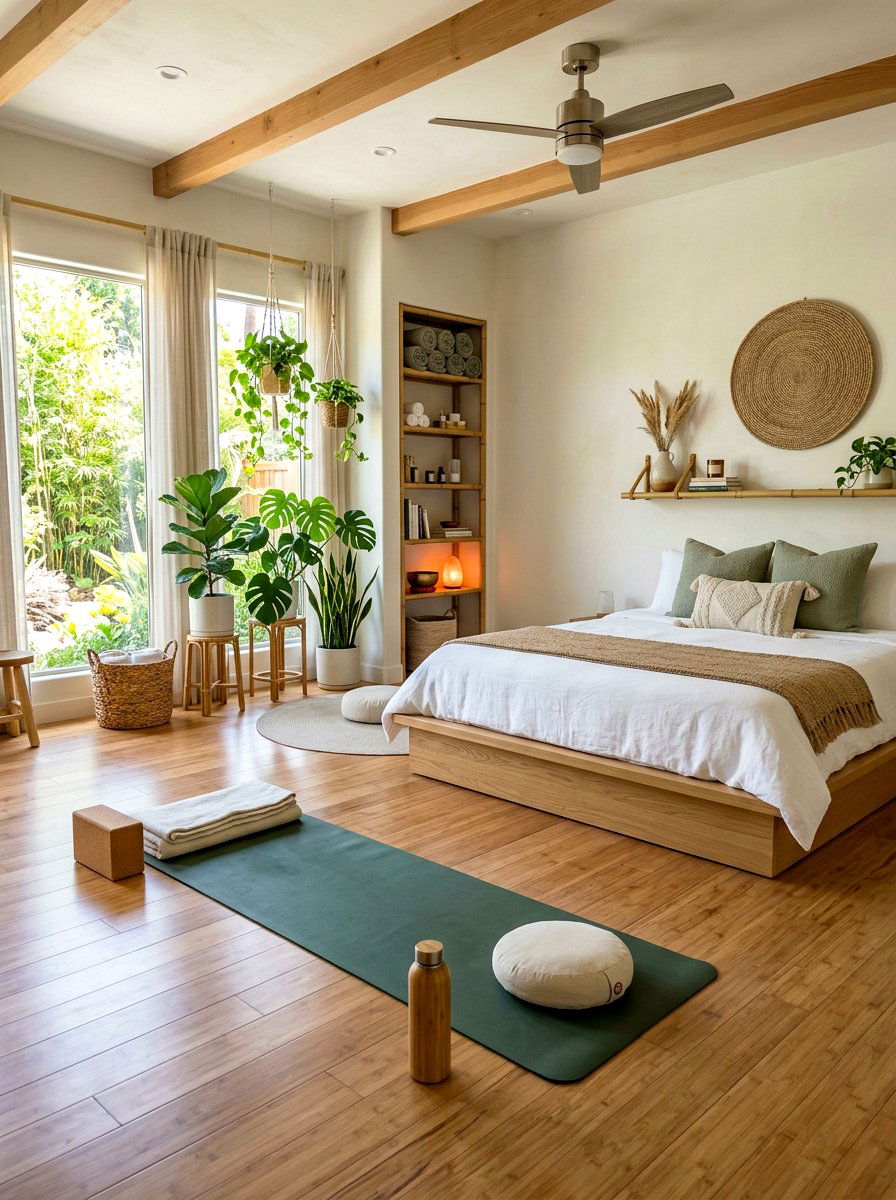 Guest Room Yoga Studio - 30 dual purpose guest room ideas