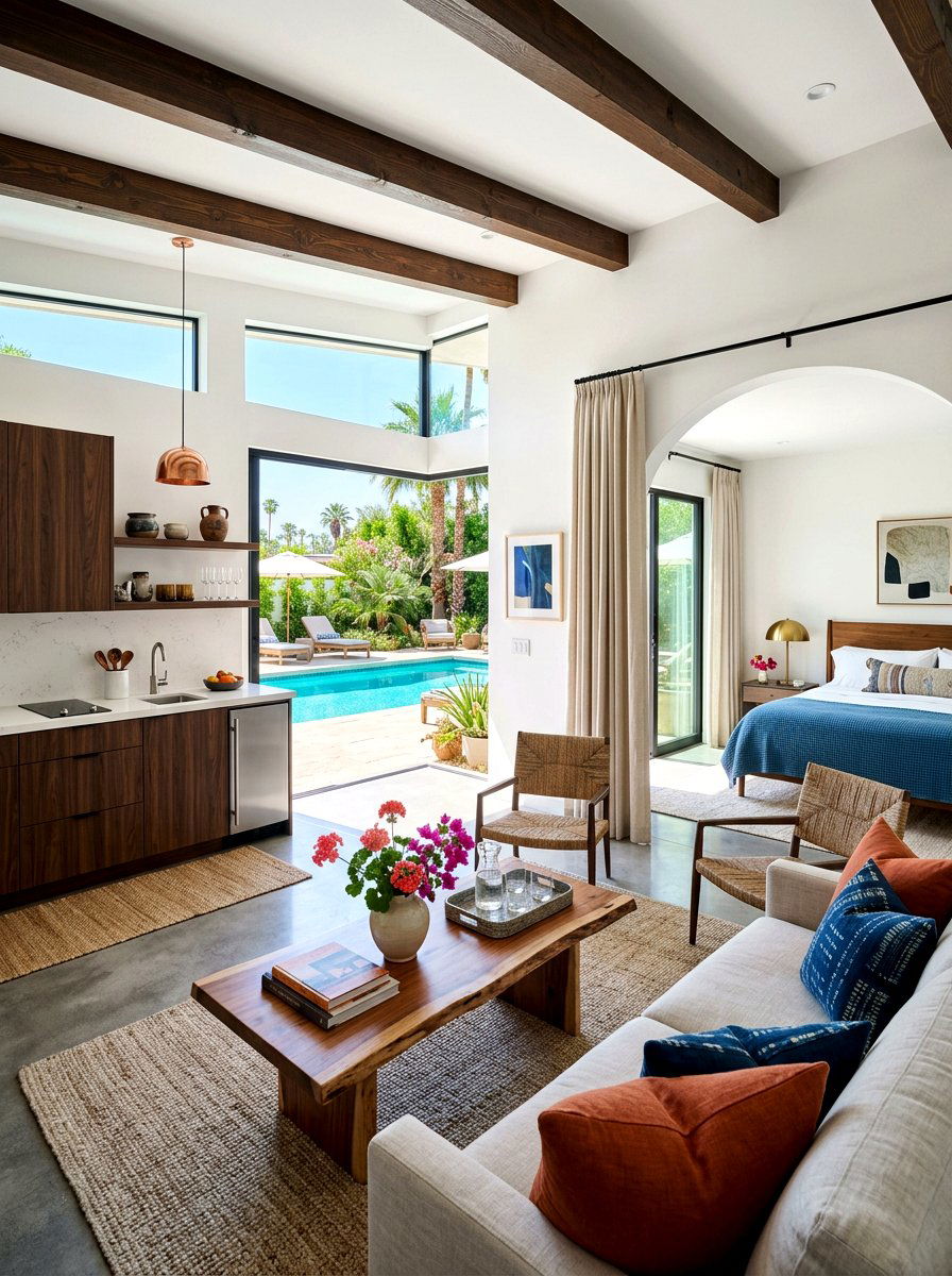 Guest Suite Pool House - 30 pool house lounge backyard ideas