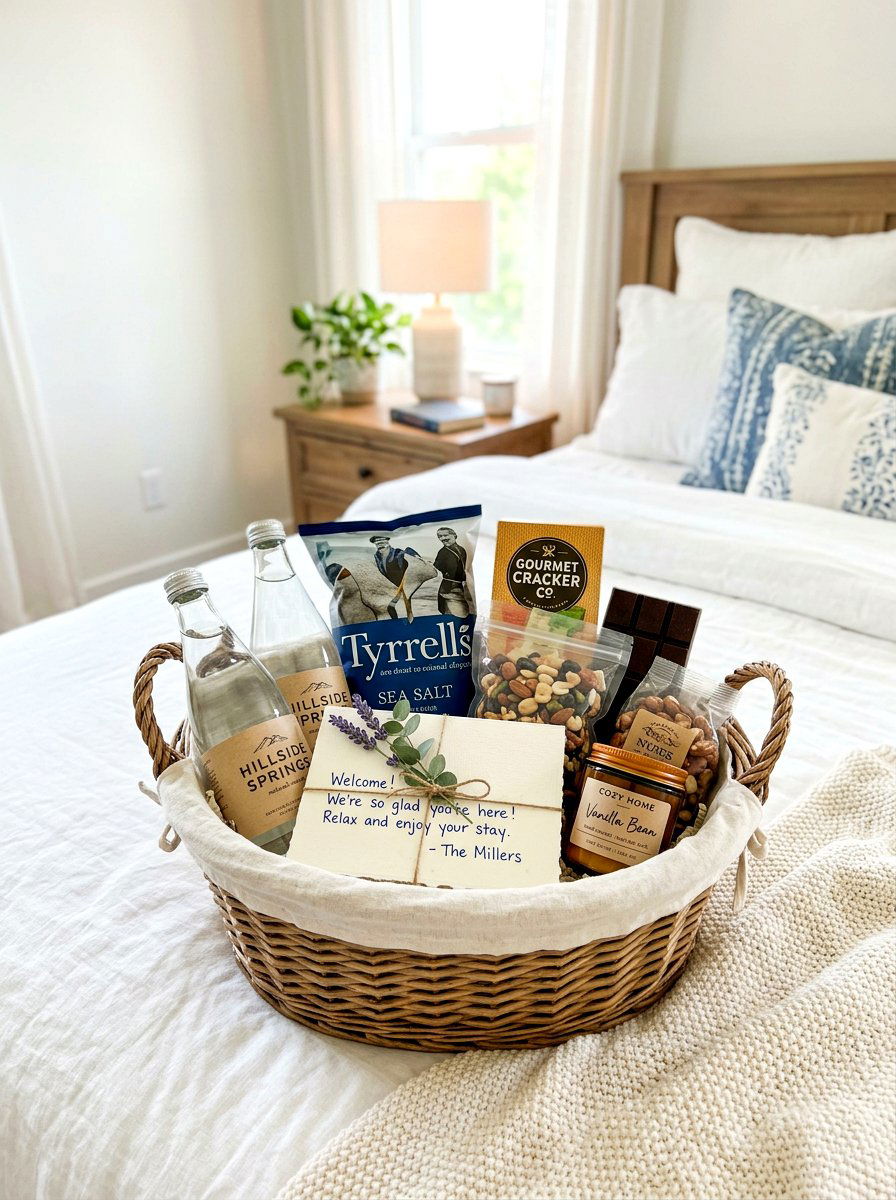Guest Welcome Basket - 30 stylish host home ideas