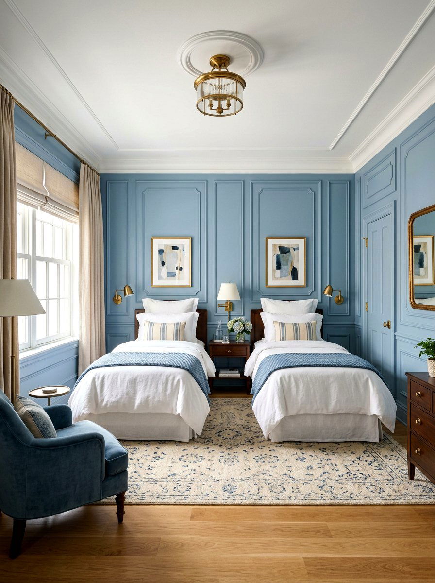 Guest bedroom wall paneling - 30 picture frame molding ideas