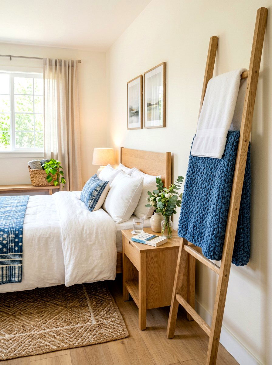 Guest room ladder - 30 decorative ladder ideas