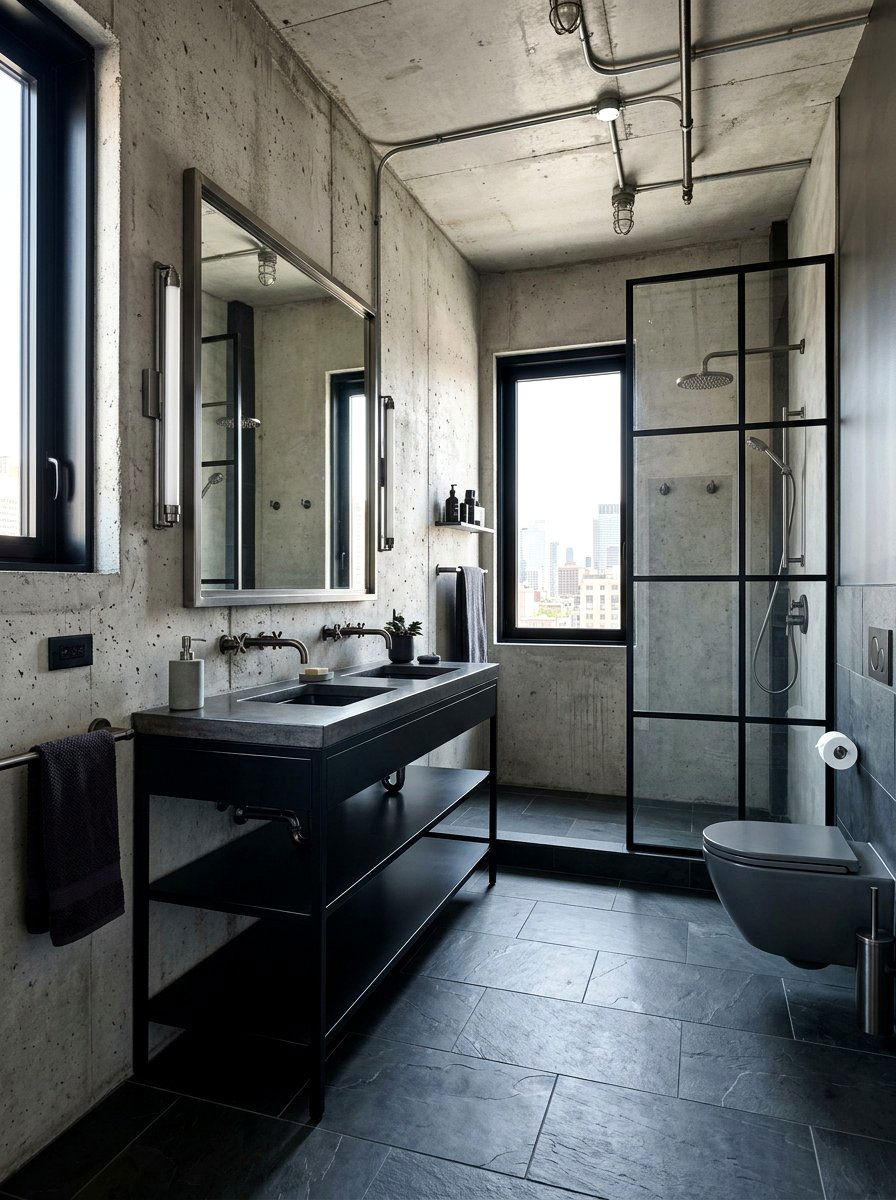 Gunmetal Bathroom - 30 bathroom hardware finish ideas