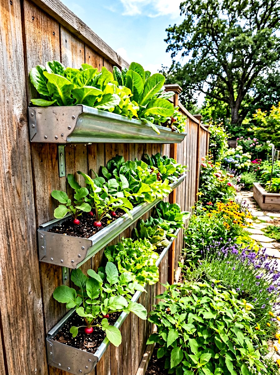 Gutter Style Vertical Planter Box - 30 vertical planter box ideas