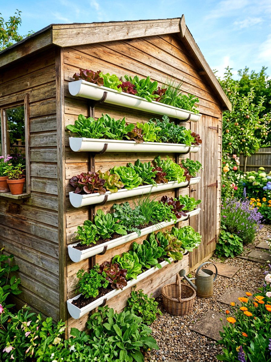 Gutter Vegetable Garden - 30 year round vegetable garden ideas
