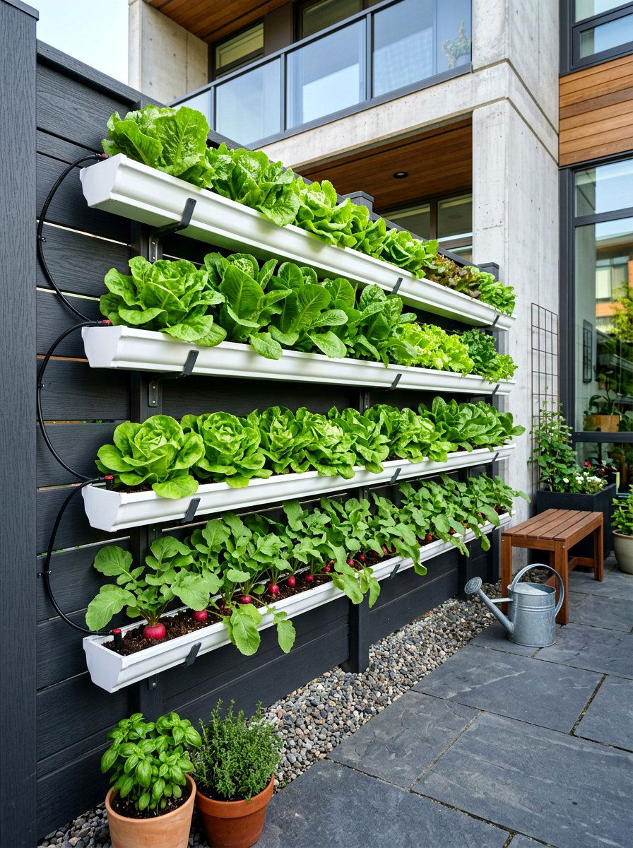 Gutter Vegetable Garden - 30 beginner vegetable garden ideas