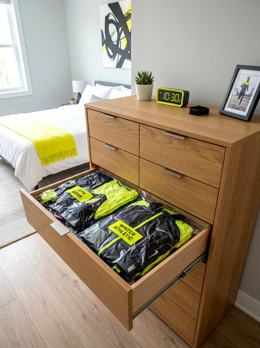 Gym clothes storage - 30 vacuum storage ideas
