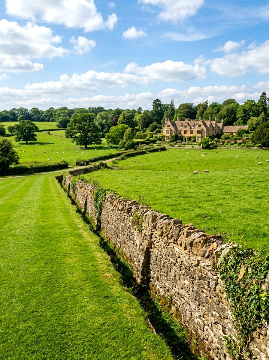 Ha ha Wall Fence - 30 English manor exterior ideas