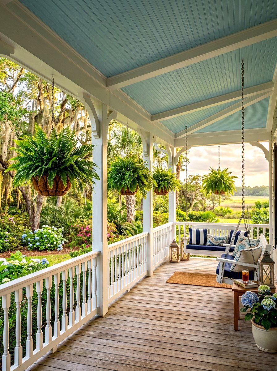 Haint Blue Porch Ceiling - 30 porch beadboard ceiling ideas