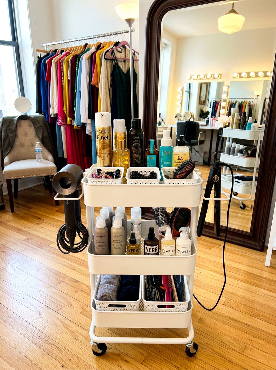 Hair Care Cart - 30 self care station ideas