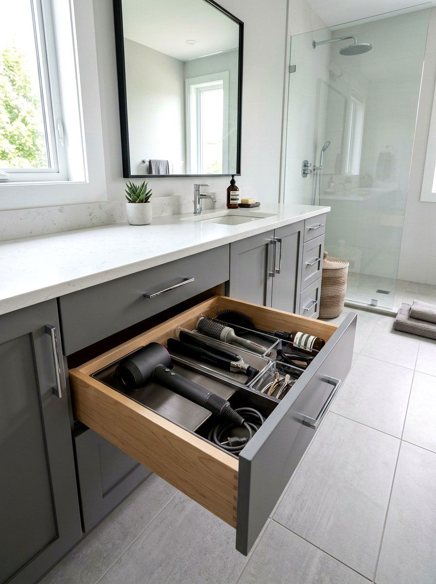 Hair Tool Drawer Organizers - 30 bathroom drawer inserts ideas