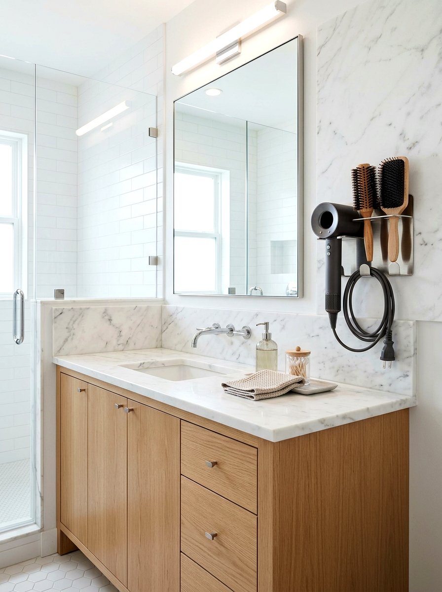 Hair Tool Station - 30 bathroom organization ideas