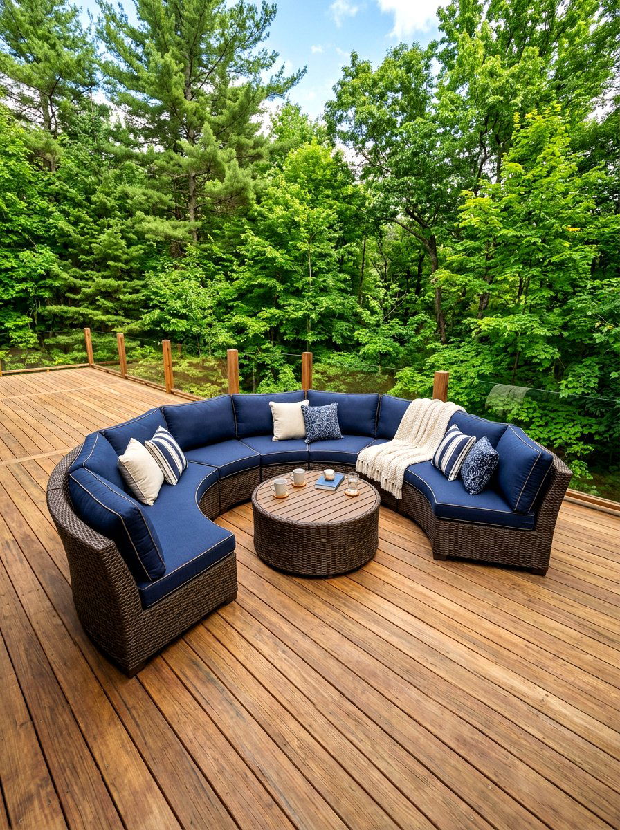 Half Moon Outdoor Sectional - 30 curved patio sofa ideas