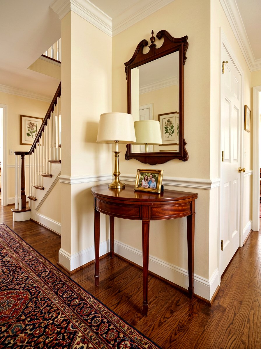 Half Moon Table - 30 small foyer table ideas