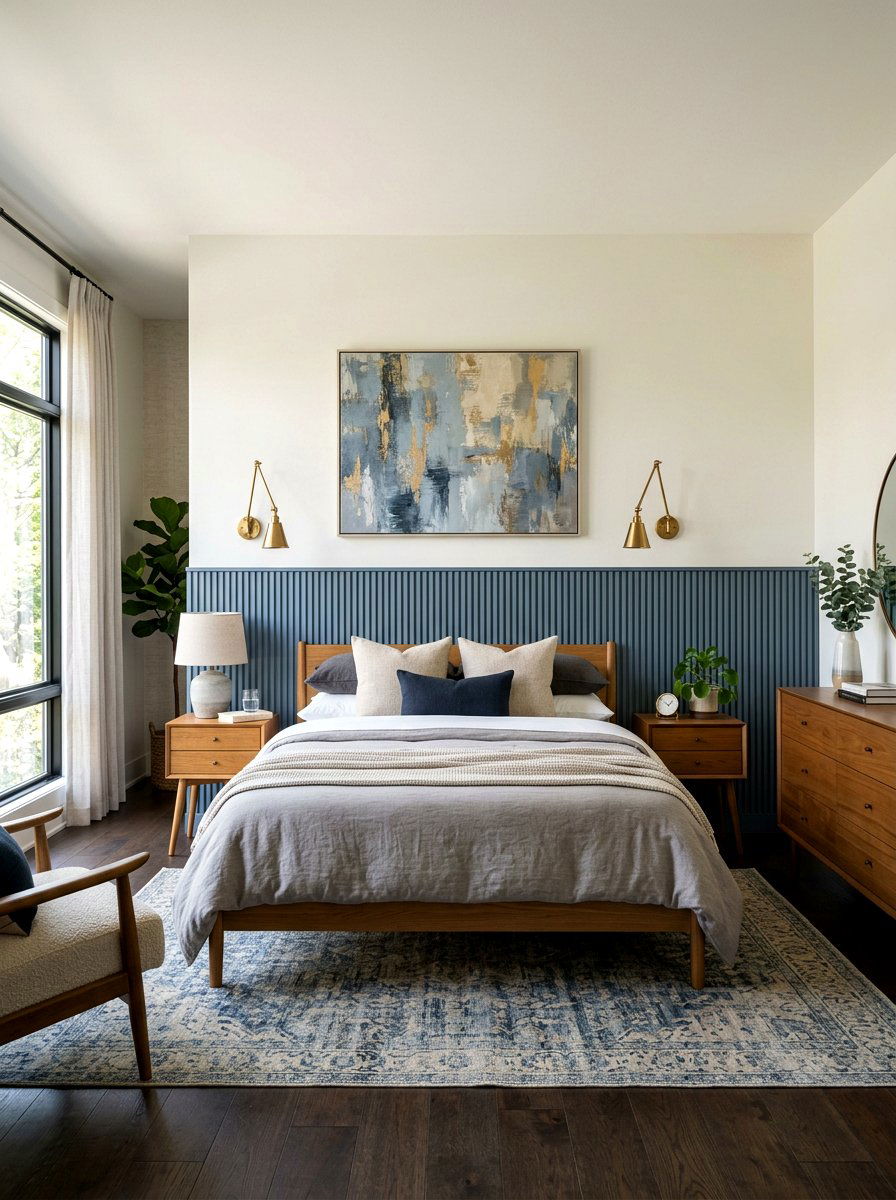 Half Wall Fluted Headboard - 30 fluted headboard ideas