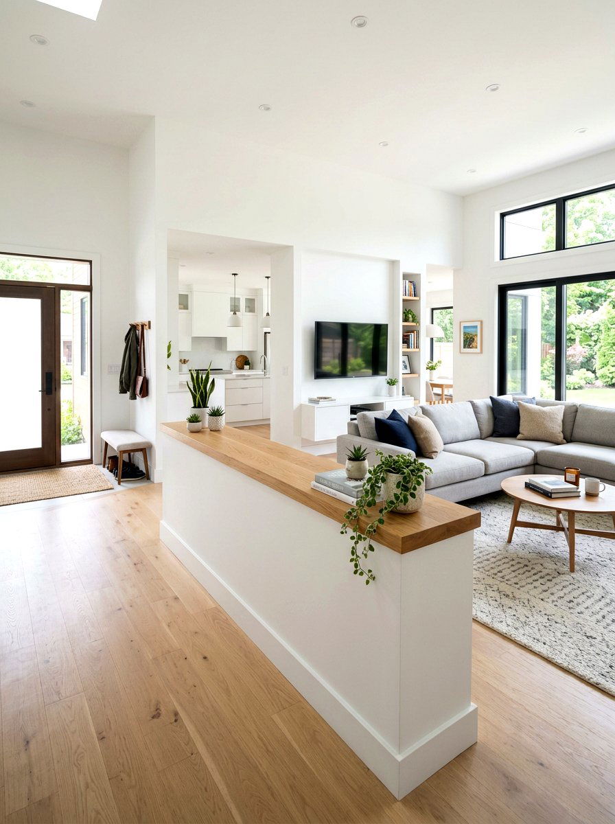 Half Wall Partition - 30 open plan with cozy zones ideas