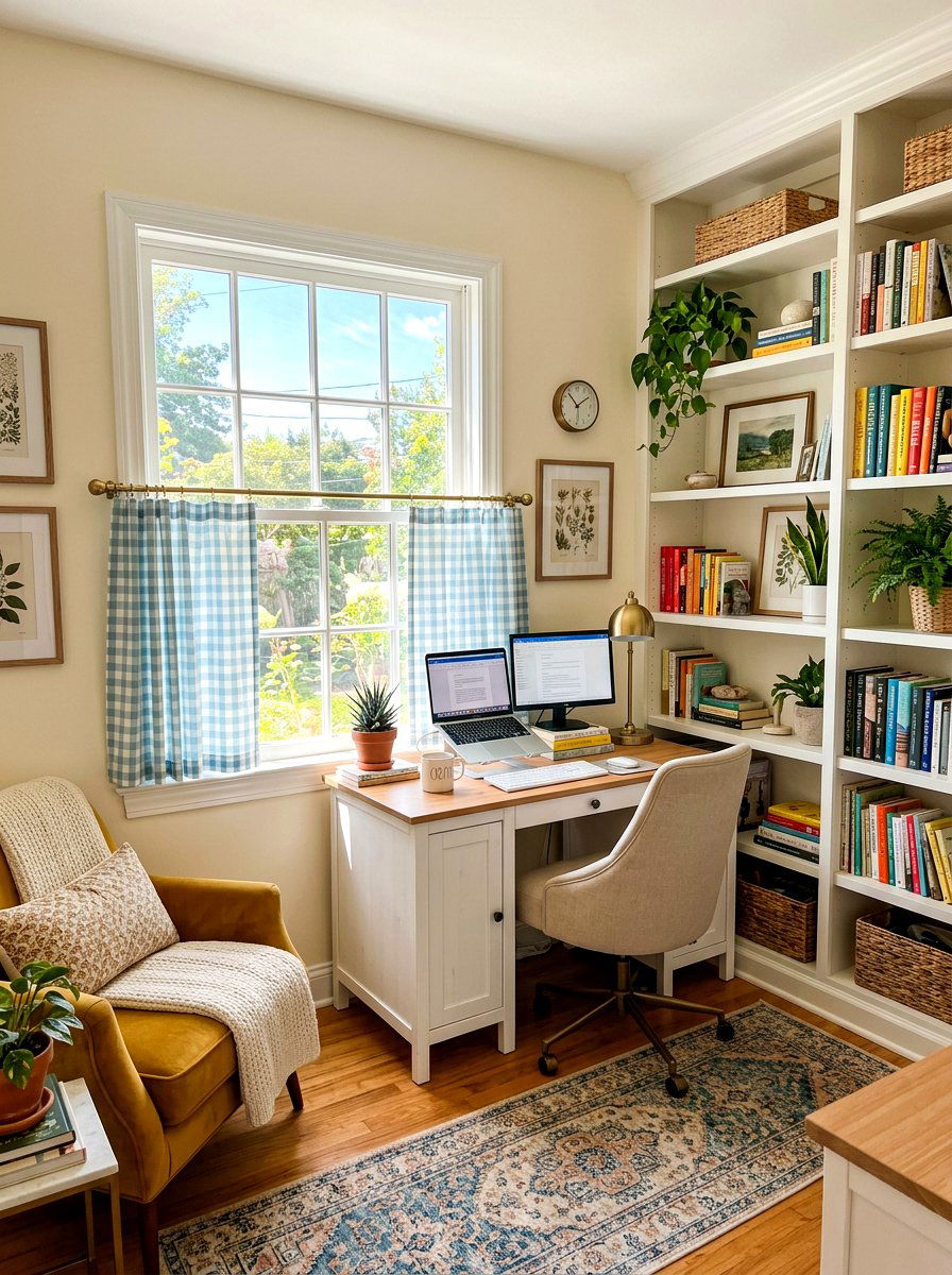 Half Window Cafe Curtains - 30 office curtain ideas