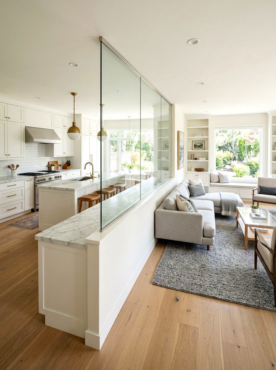 Half wall partition - 30 partial divider studio ideas