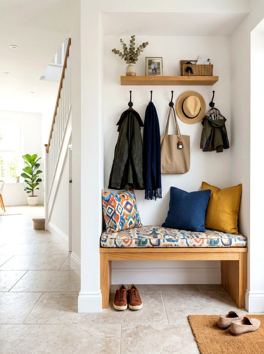 Hall Niche With Bench Seating - 30 built in hall niche ideas