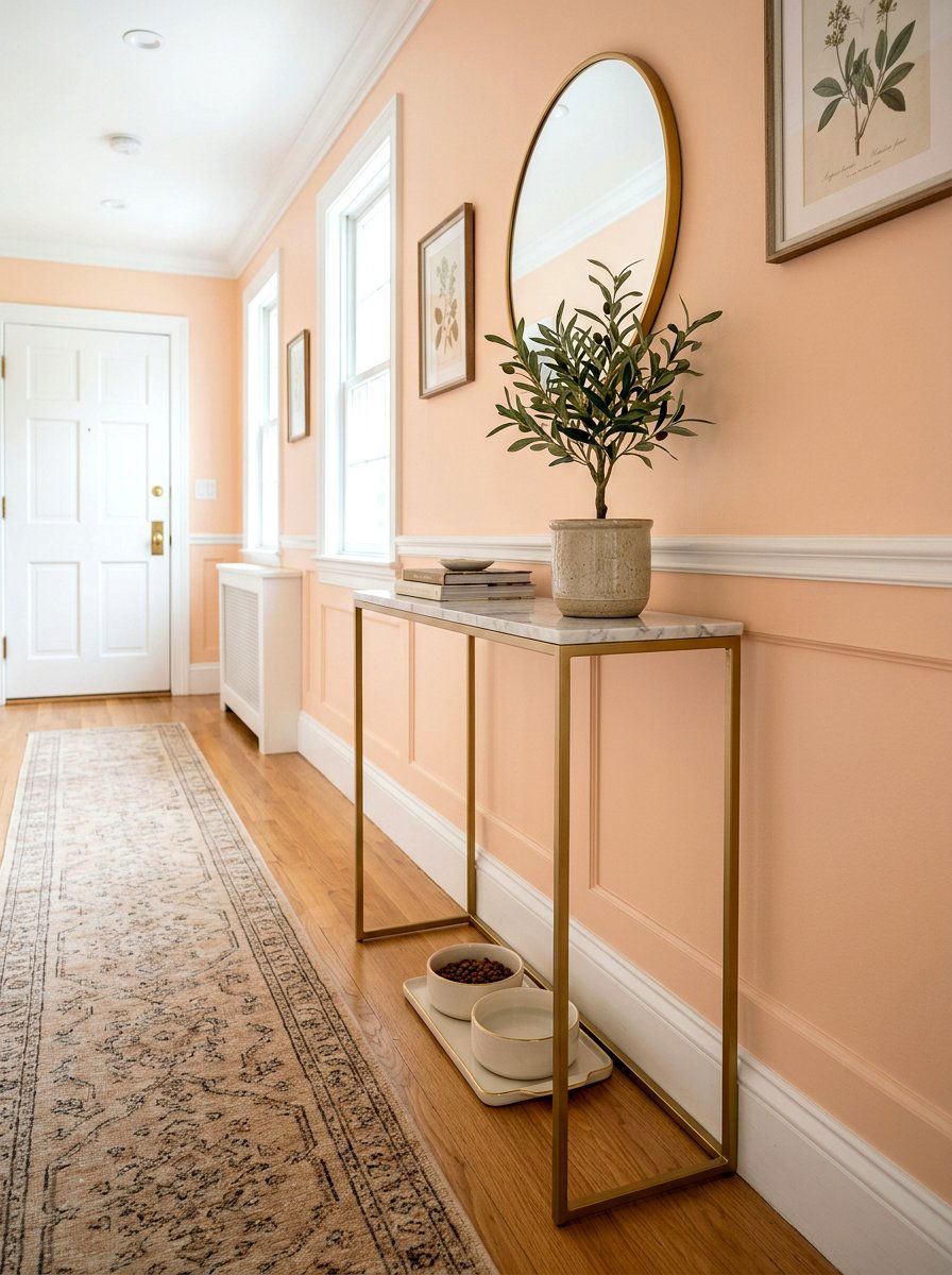 Hallway Console Pet Feeding Nook - 30 pet feeding station ideas