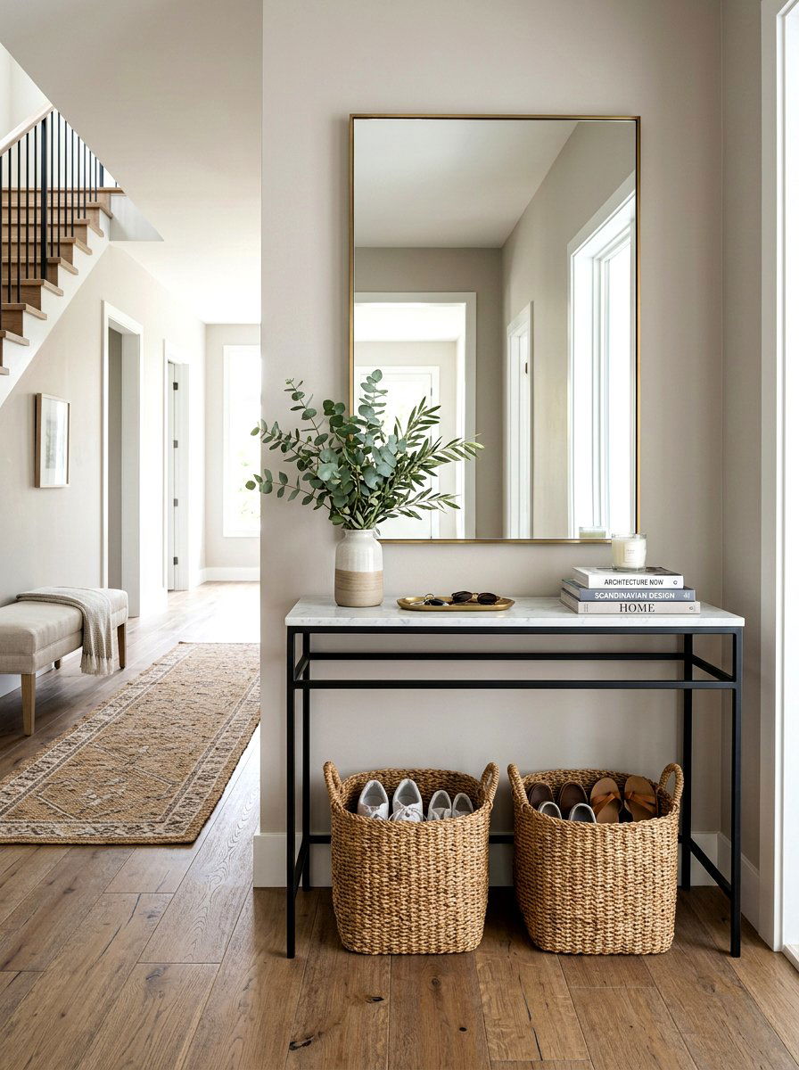 Hallway Console Table - 30 drop zone ideas
