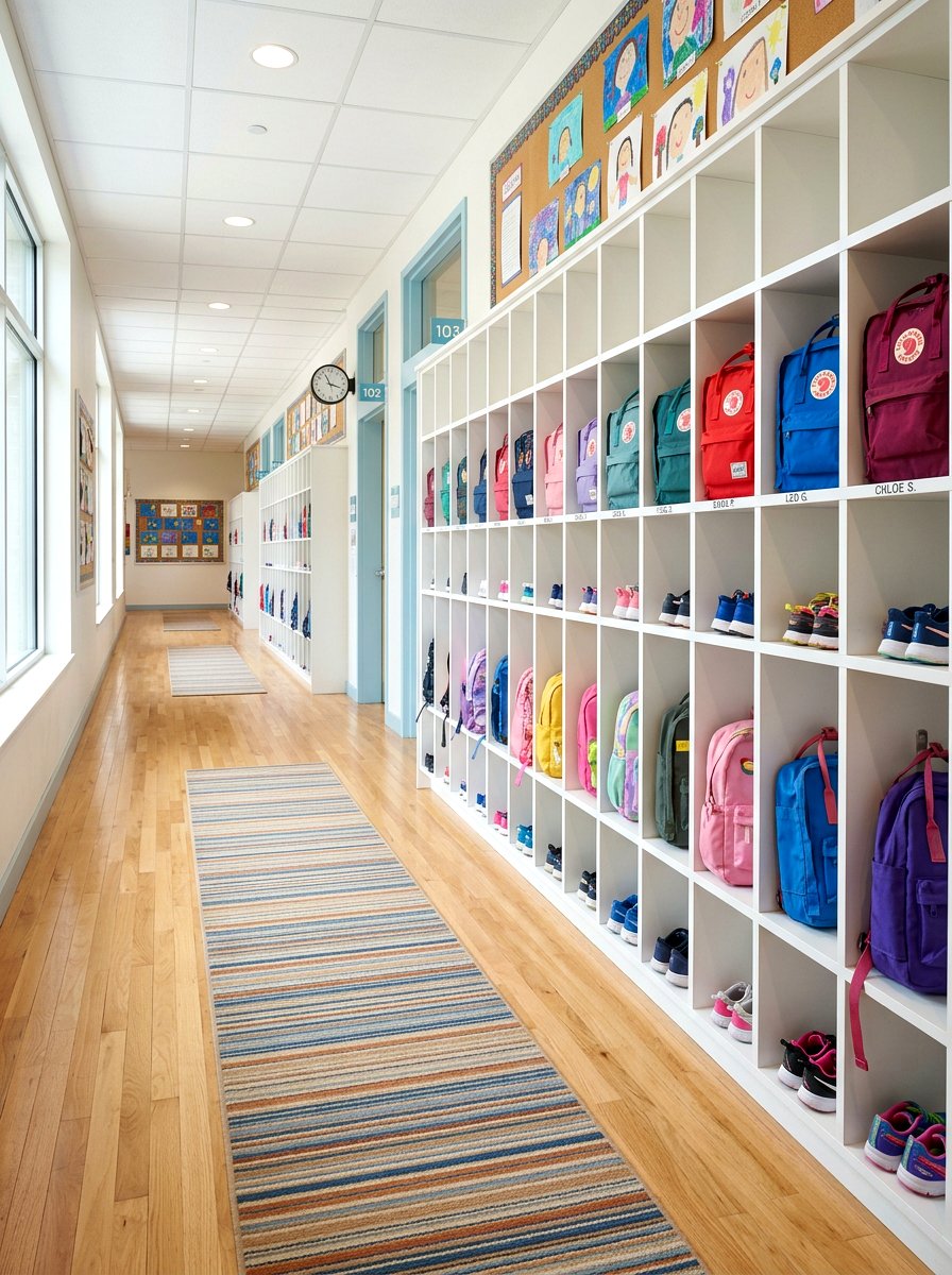 Hallway Cubbies - 30 backpack drop zone ideas