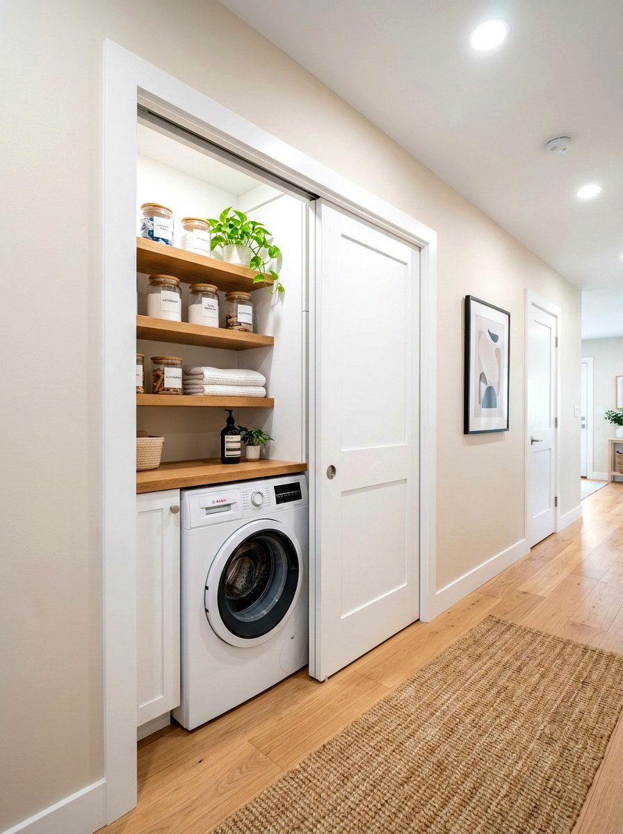 Hallway Laundry Nook - 30 laundry nook ideas