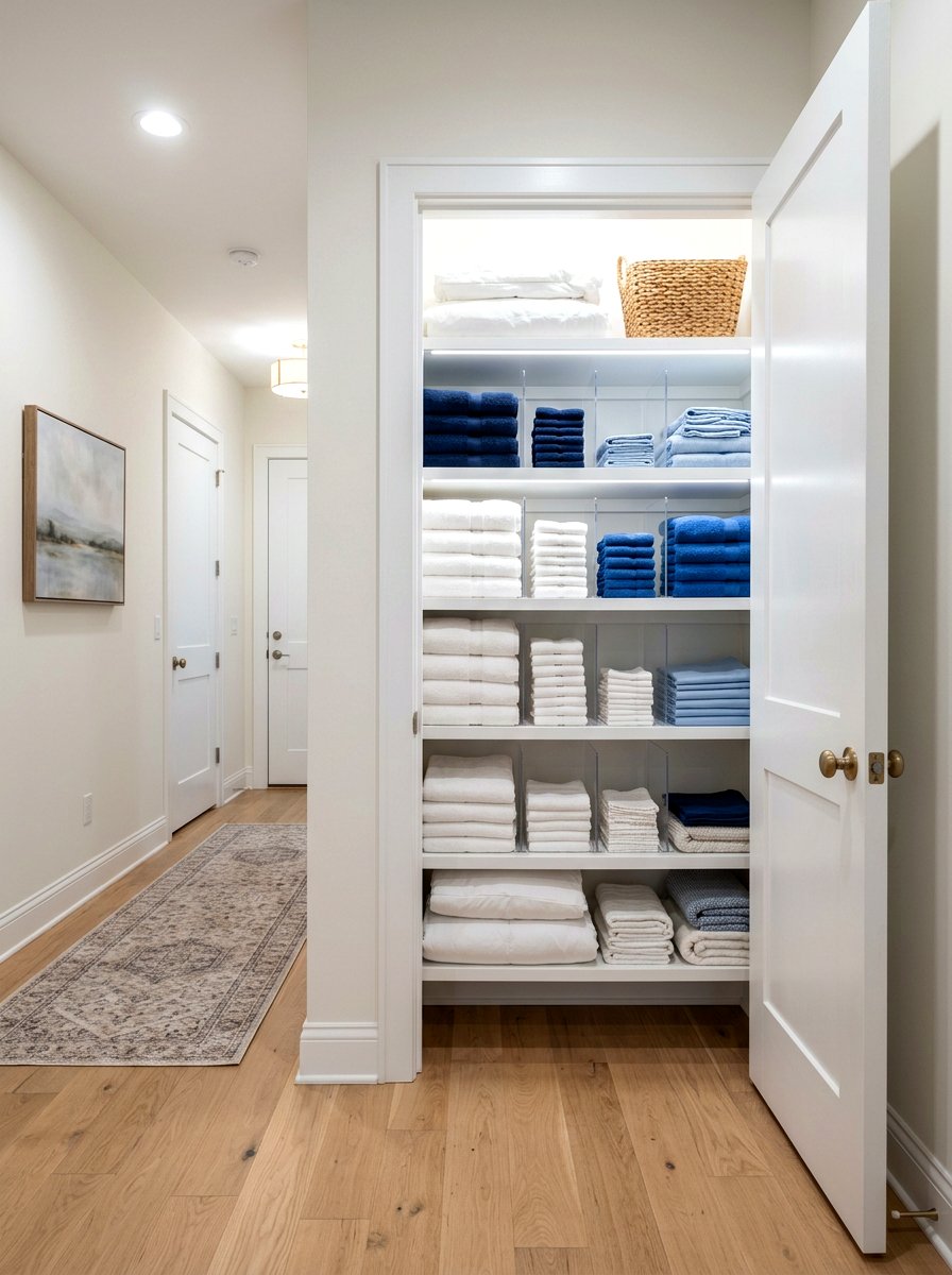 Hallway Linen Closet Shelving - 30 compact closet ideas