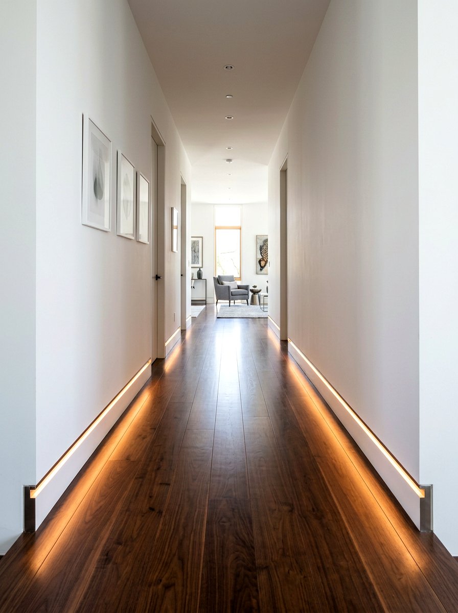 Hallway Low Level Lighting - 30 toe kick lighting ideas