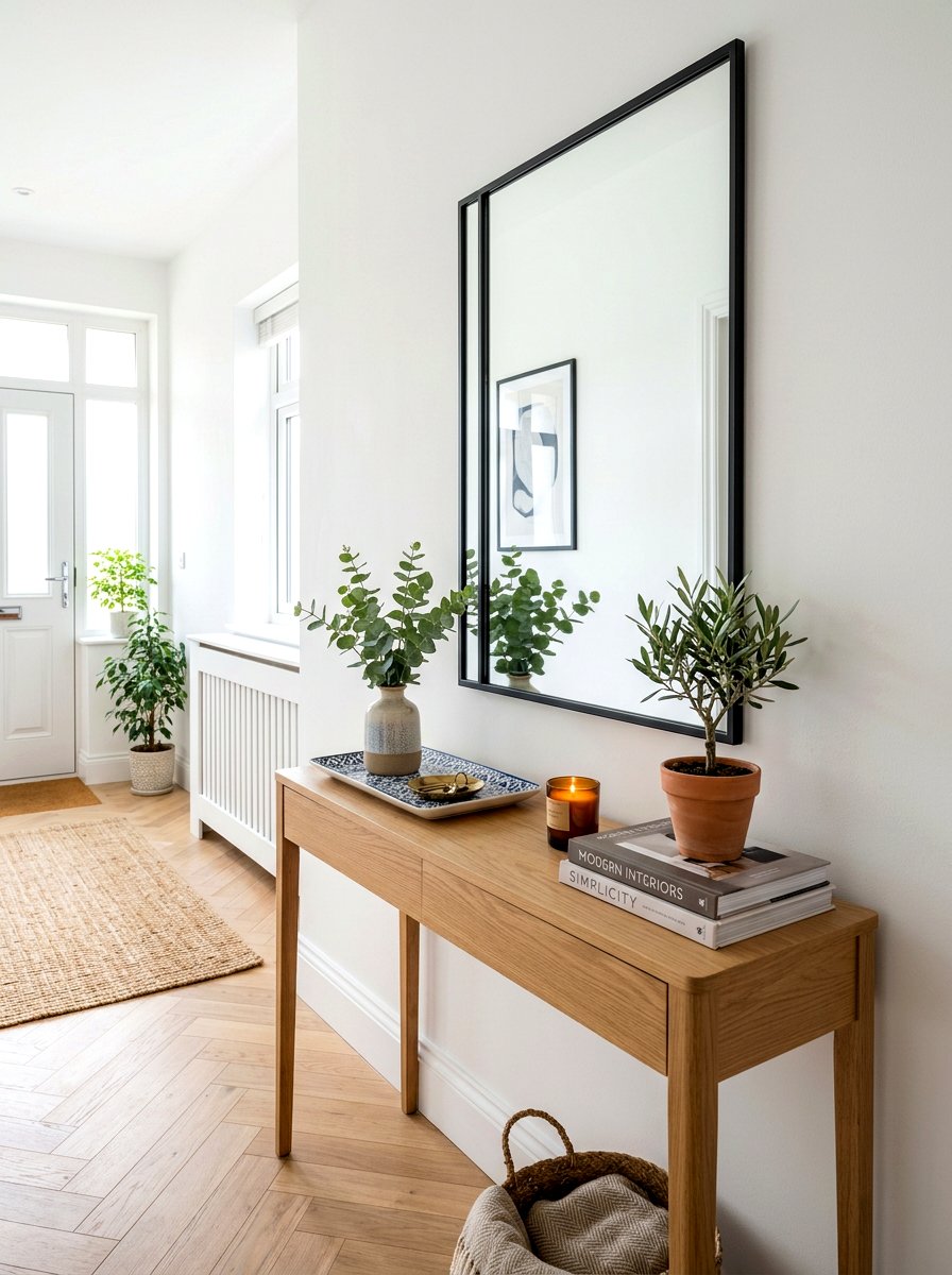 Hallway Mirror Console - 30 decorative object styling ideas