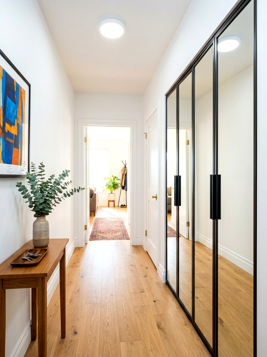 Hallway Mirrored Closet - 30 mirrored closet ideas