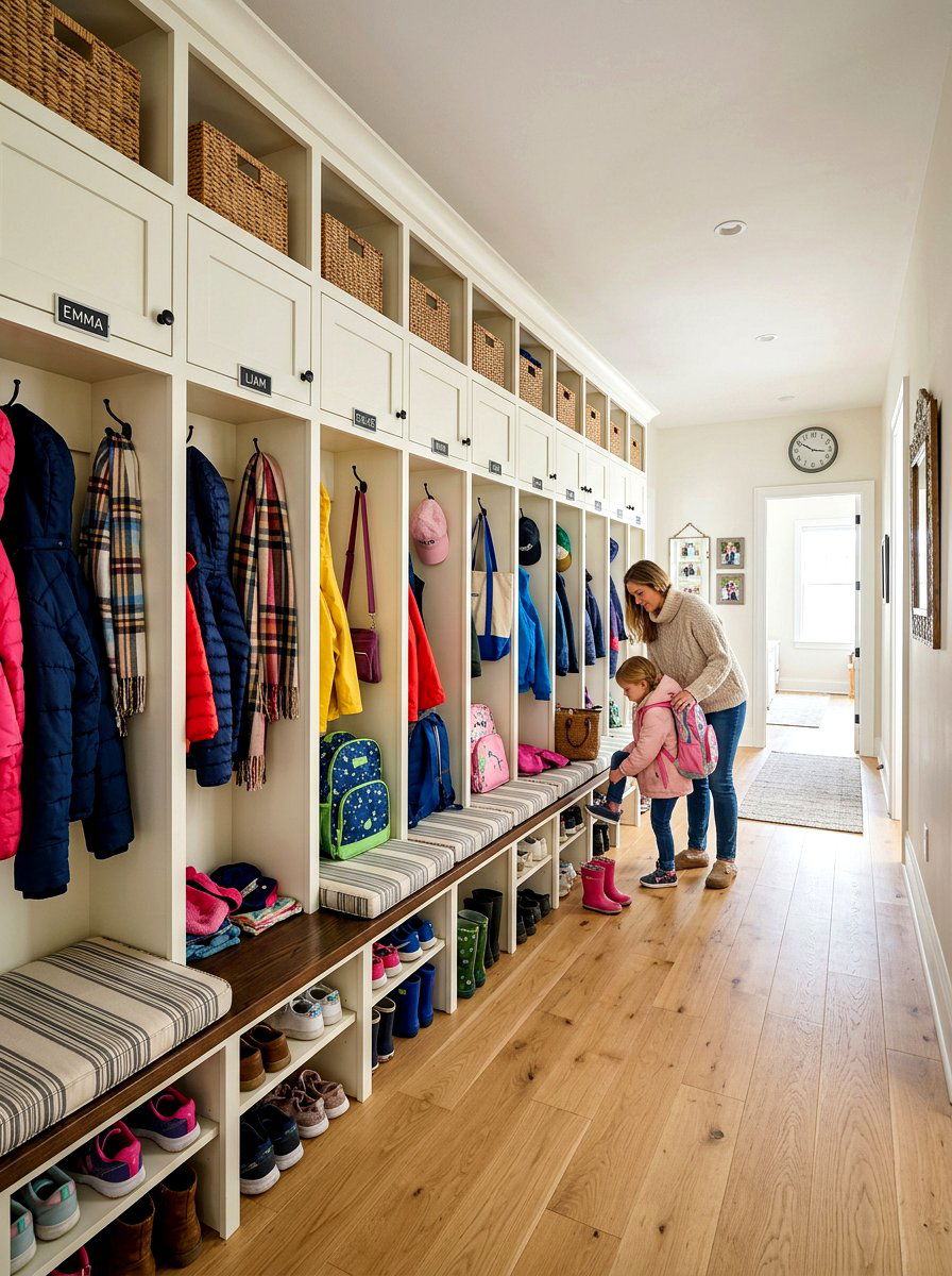 Hallway Mudroom Locker - 30 mudroom locker ideas