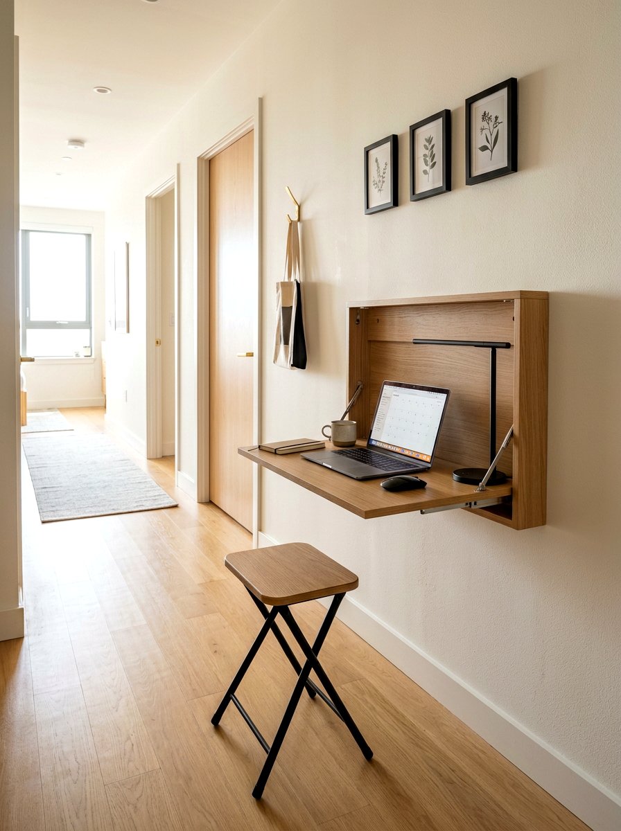 Hallway Murphy Desk - 30 Murphy desk apartment ideas