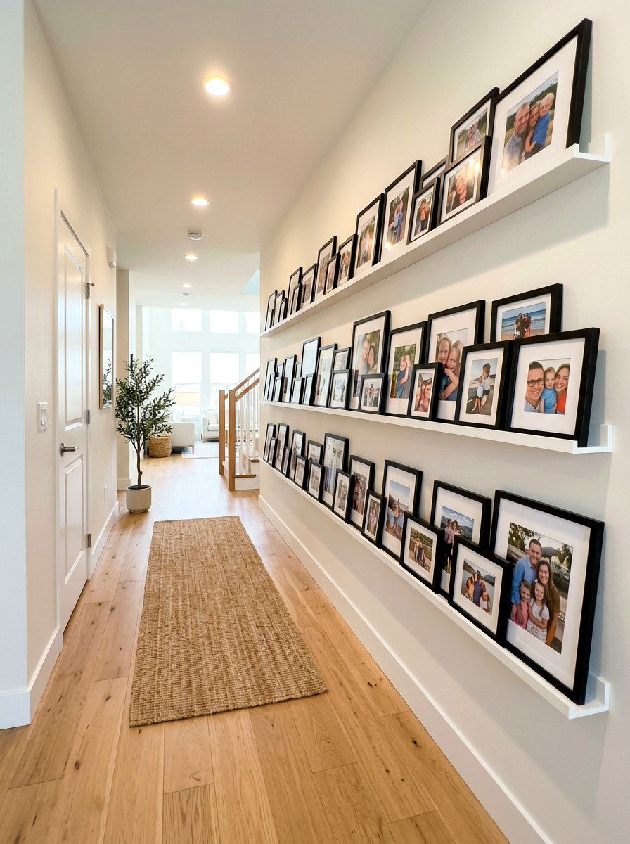 Hallway Picture Ledge - 30 gallery ledge wall ideas