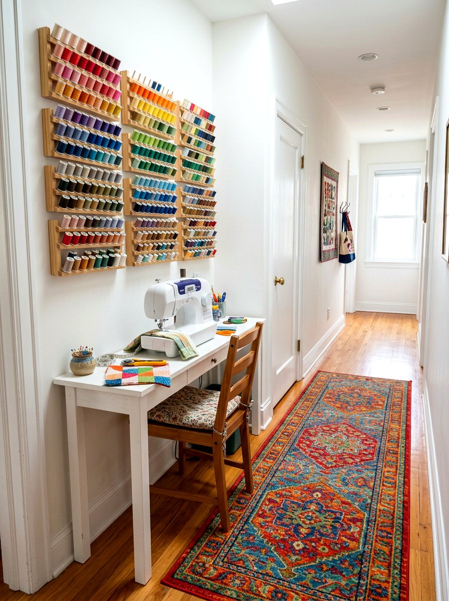 Hallway Sewing Nook - 30 sewing nook ideas