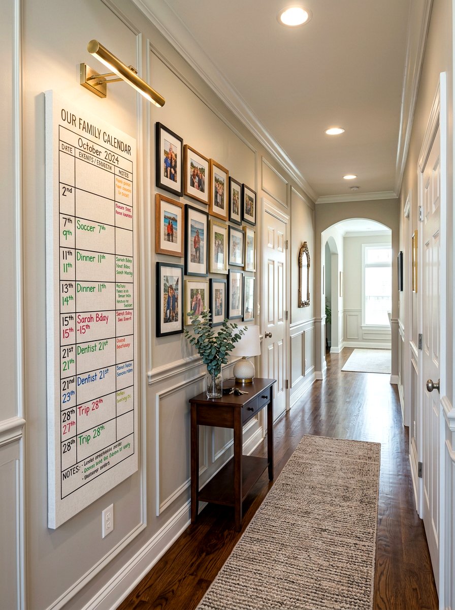 Hallway Wall Calendar - 30 family calendar wall ideas